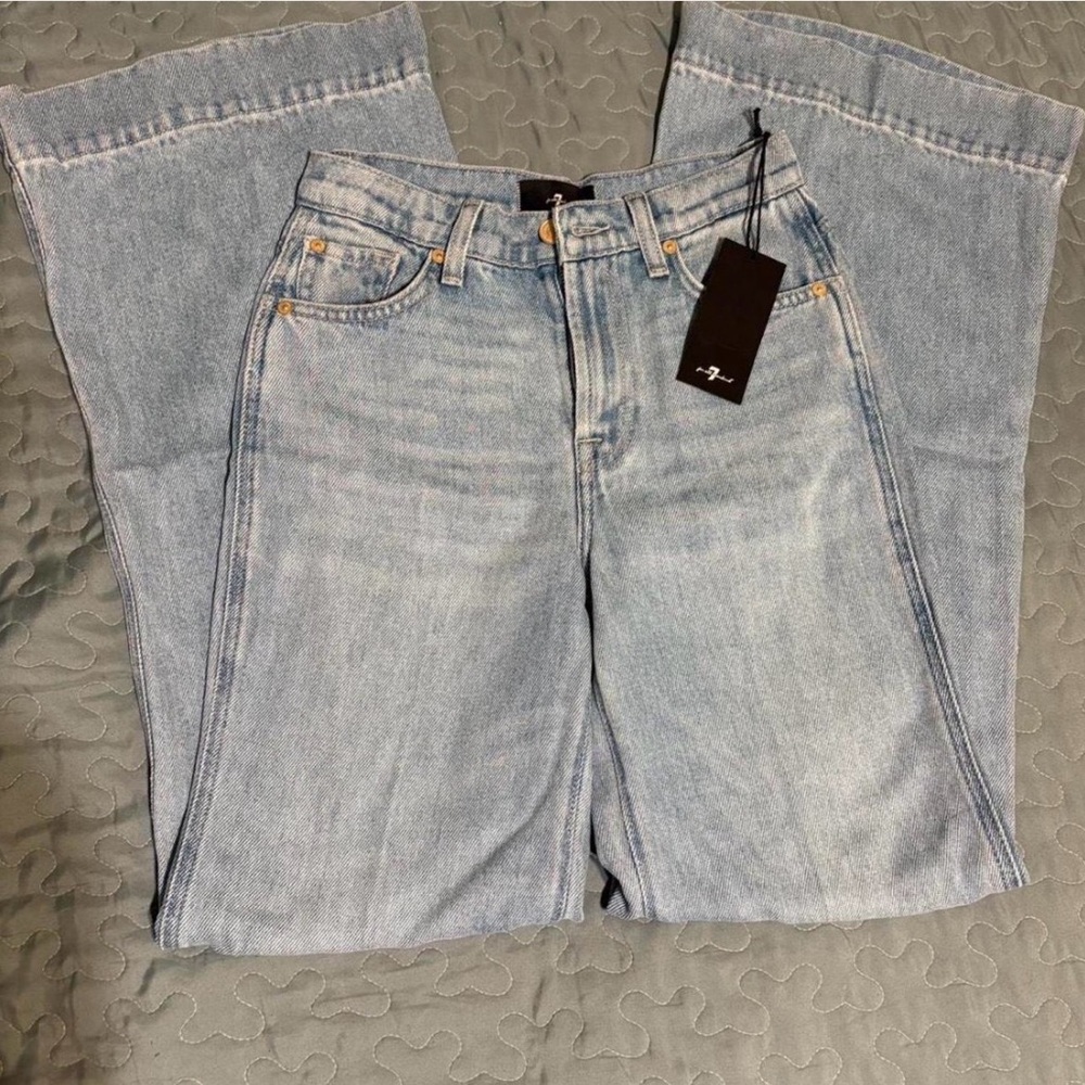 7 For All Mankind Light Blue Flare Jeans